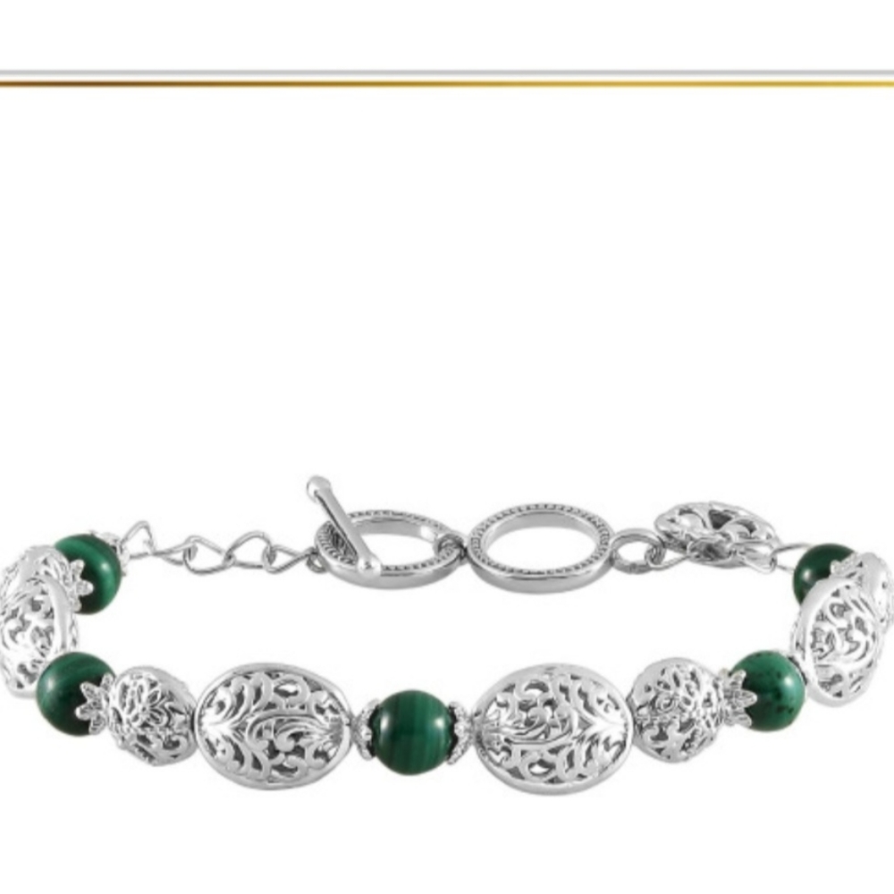 Karis african malachite bracelet 15.60gm NWT - Picture 4 of 7